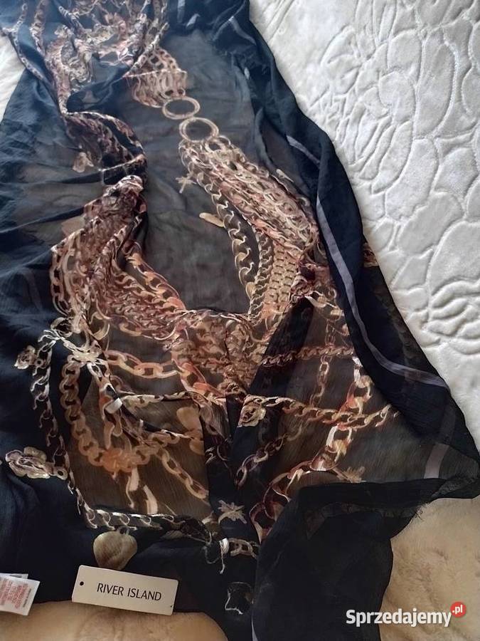 RIVER ISLAND Długi szal z łańcuchami z Londynu małopolskie Kraków