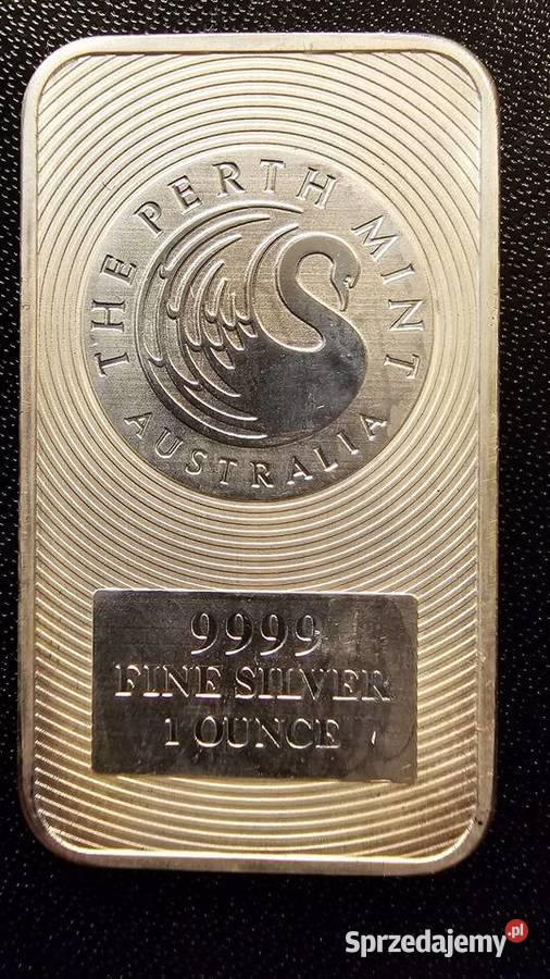 Srebrna sztabka 1oz The Perth Mint podkarpackie Przemyśl