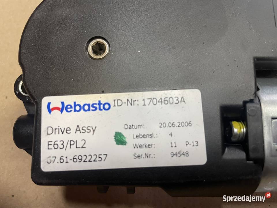 6922257 silniczek szyberdachu bmw 1 e87 e91 Wyposażenie elektryczne Szczecin