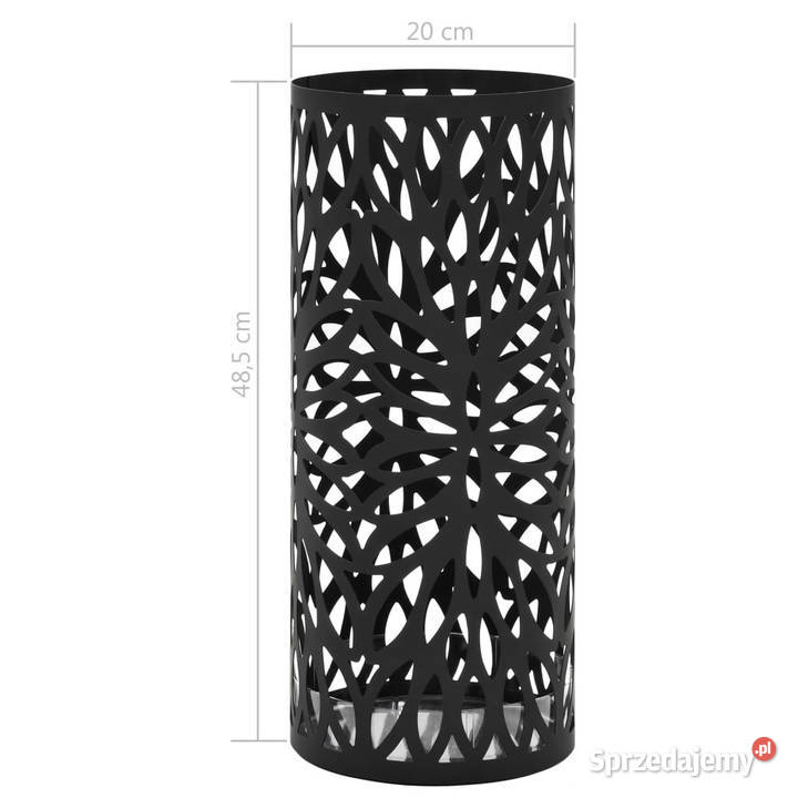 Stojak na parasole design w liście stalowy