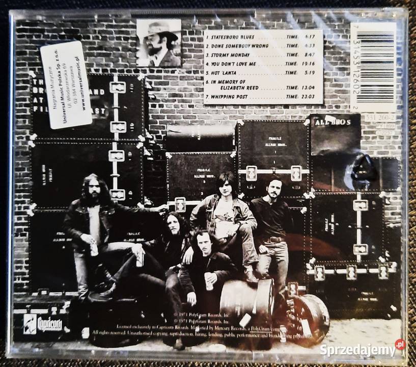 CD The Allman Brothers Band At Fillmore East CD Katowice