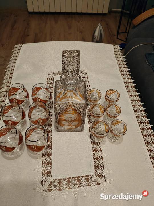 Piękna karafka z kieliszkami Tychy