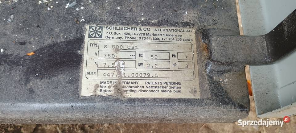 Belownica Prasa Schleicher S800 CSL Produkcja mazowieckie Gostynin