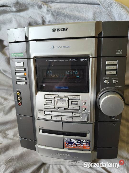 Sprzedam wieżę Sony MHCRG 33 plus pilot Gdańsk sprzedam