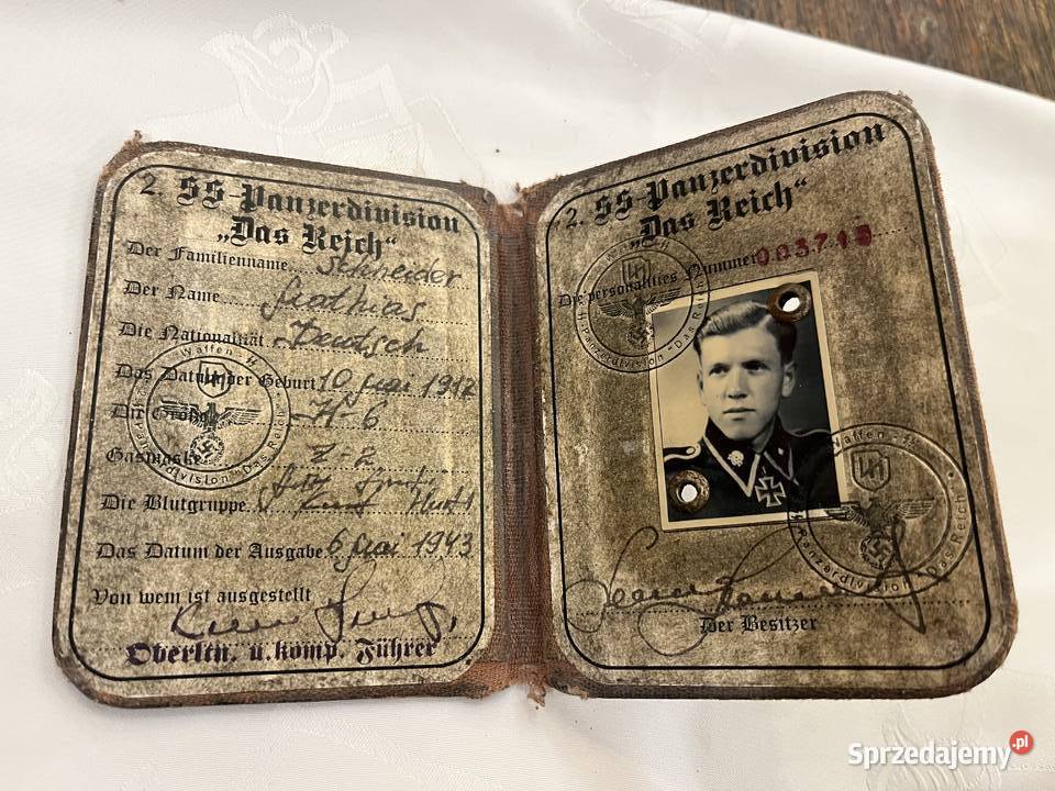 Legitymacja niemiecka okres III Rzesza Kraków