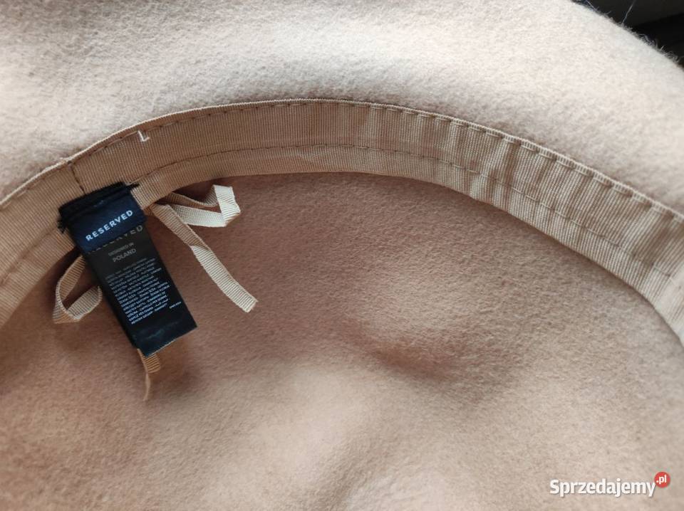 beżowy filcowy kapelusz ciepły Reserved modny