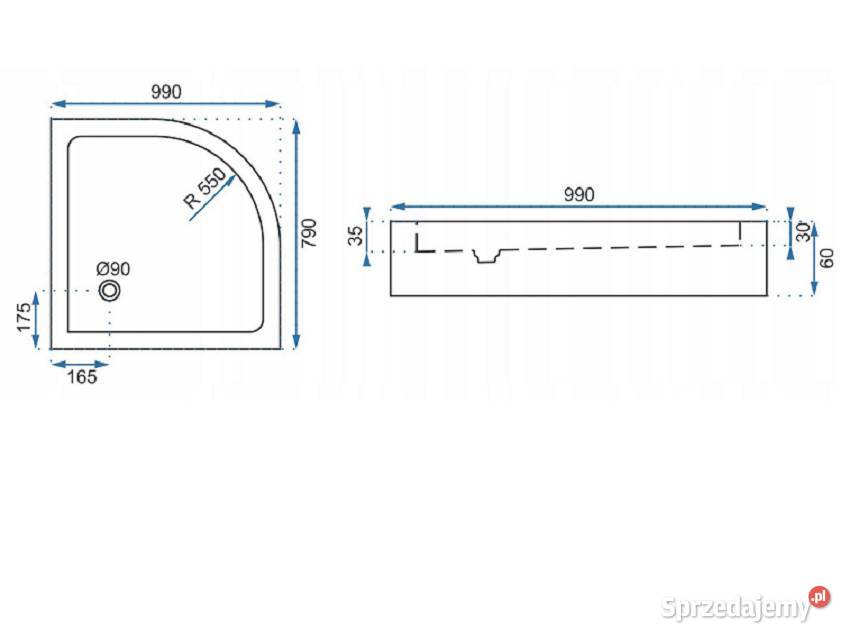 Kabina prysznicowa półokrągła 80x100 BRODZIK sprzedam