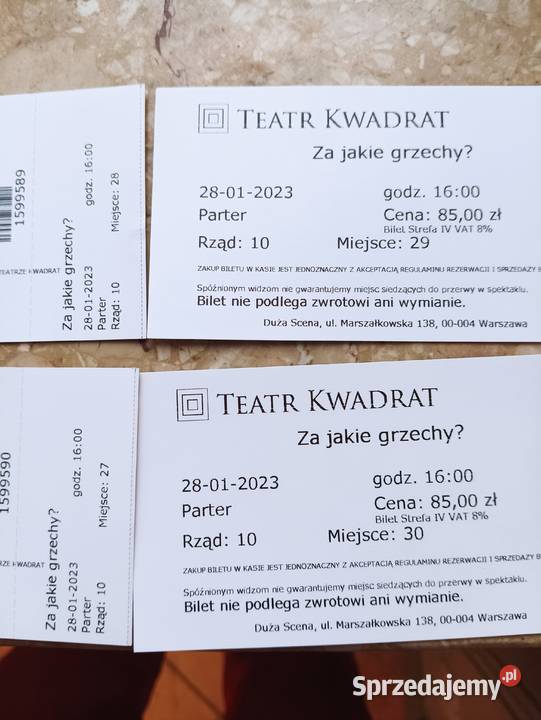 Bilety do Teatru Kwadrat Warszawa