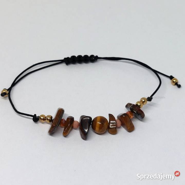 Bransoletka ręcznie robiona tygrysie oko Lębork