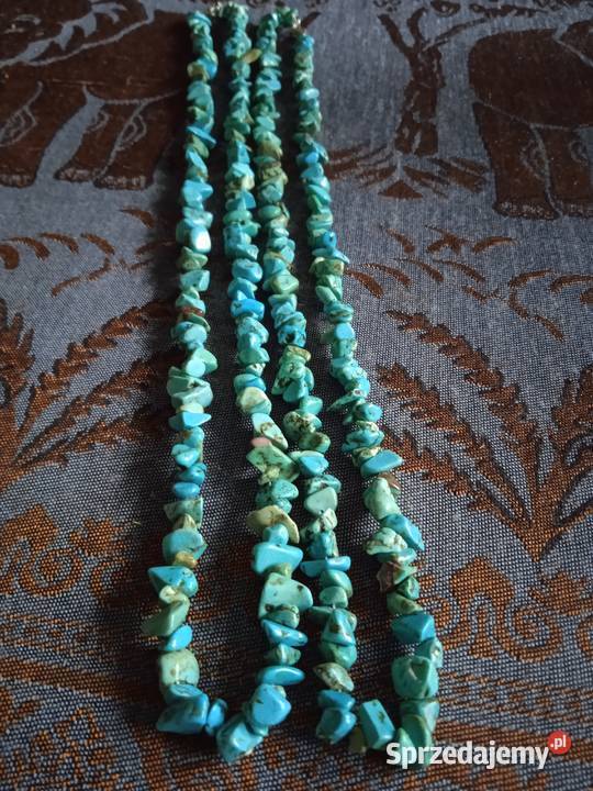 NASZYJNIKI Z NATURALNYCH TURKUSOWYCH HOWLITÓW Piła