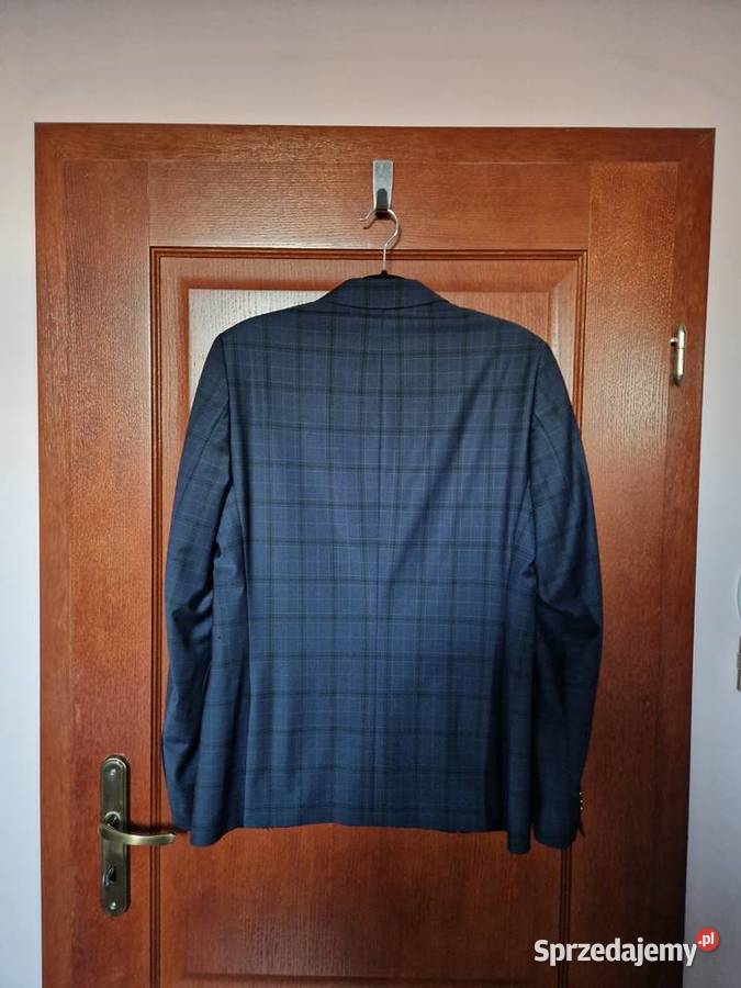 Nowy granatowy garnitur z metką na studniówkę Odzież wyjściowa małopolskie Bibice