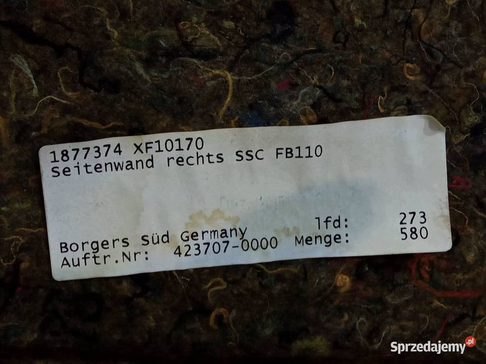 TAPICERKA BOCZEK GÓRNA PRAWA BOCZNA SPACE CAB Tapicerki samochodowe