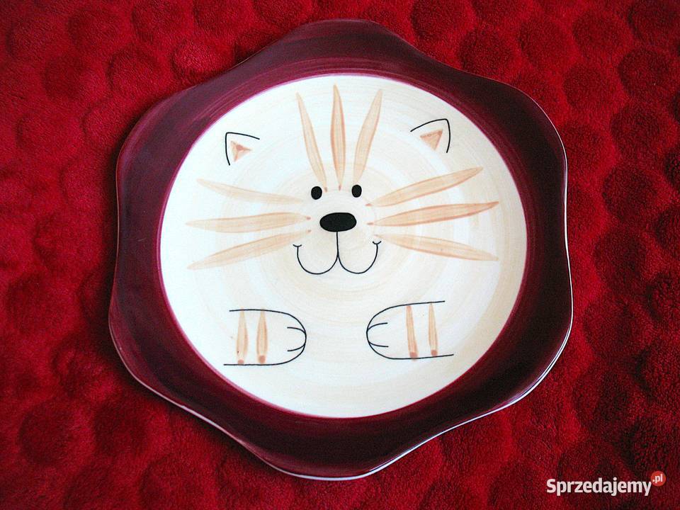 Talerz deserowy z kotem Cha Cult Fine Ceramics Siedlce