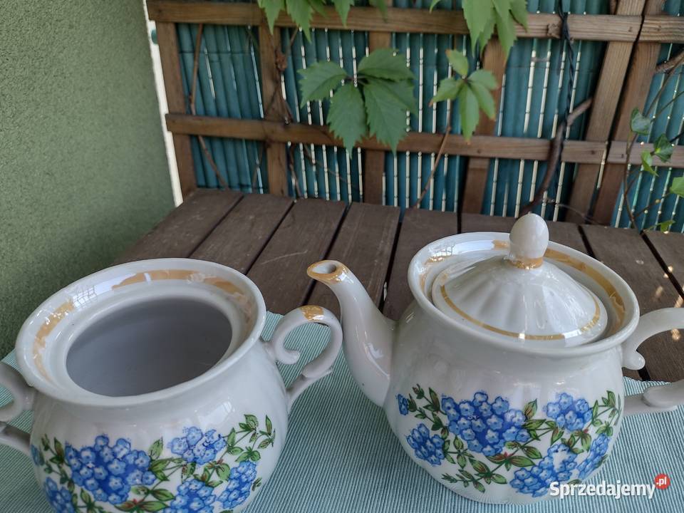 Cukiernica z dzbankiem PRL wielokolorowy Kraków