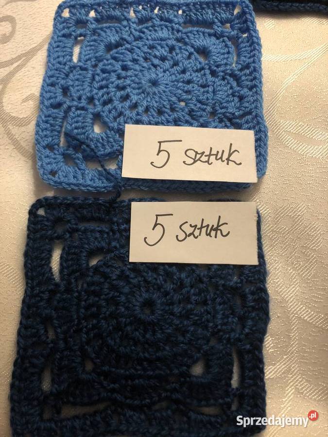 kwadrat babuni pled poduszka rękodzieło szydełko Zegrze