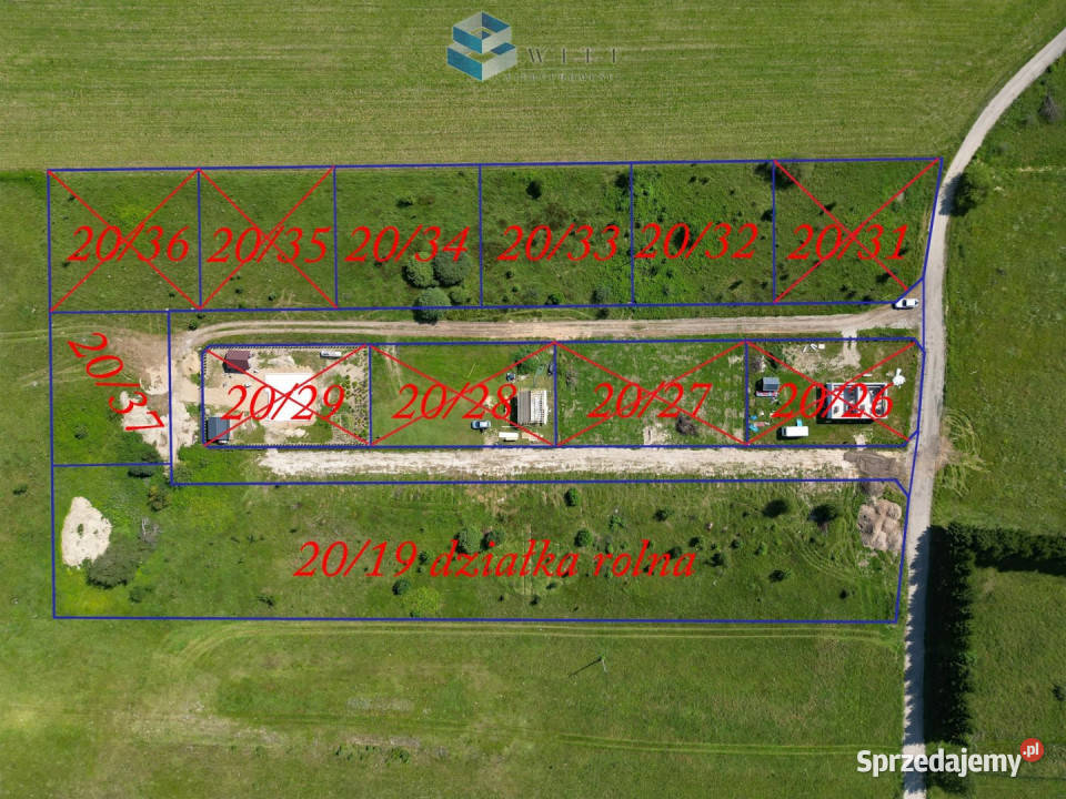 Grunt 1018 metrów Kątno 100zł/m2