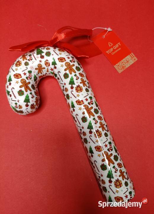 Dekoracja świąteczna w kształcie kolorowej laski Ostrów Wielkopolski