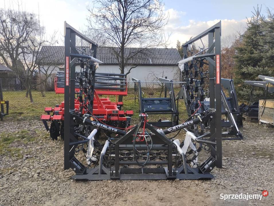 Włóka łąkowo polowa 4 rzędowa 6m hydraulicznie