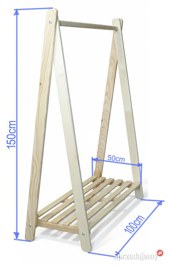 wieszak na ubrania stojący drewniany Warszawa