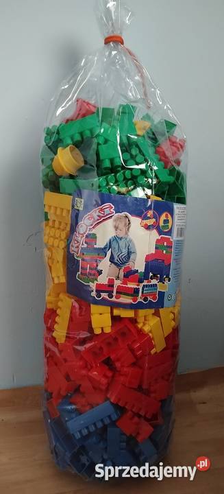 Klocki konstrukcyjne plastikowe duży worek Nowe