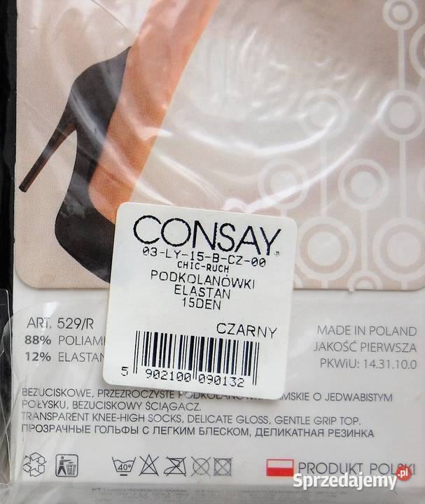 Podkolanówki Consay Chic 15 den kolor czarny 2 Lublin