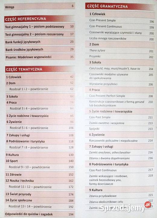 Repetytorium gimnazjalne Język angielski
