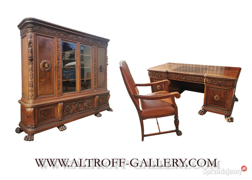 Unikatowy monumentalny neorenesansowy komplet Wrocław