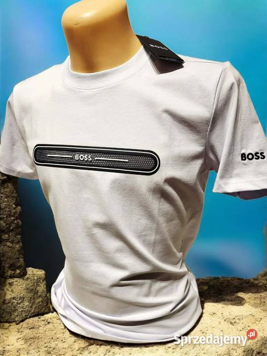 Tshirt męski Hugo Boss idealny na co dzień biały
