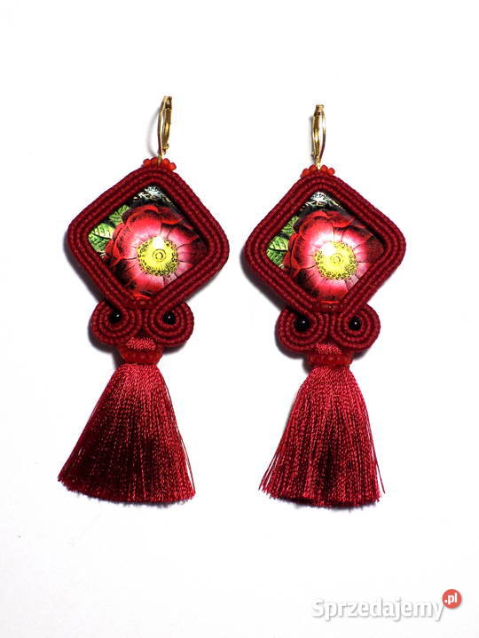 MAŁE KWADRATY Z CHWOSTEM wiśniowe SUTASZ Warszawa