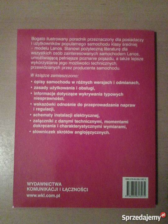 Daewoo FSO lanos sam naprawiam książka napraw Rok wydania 2012 wielkopolskie