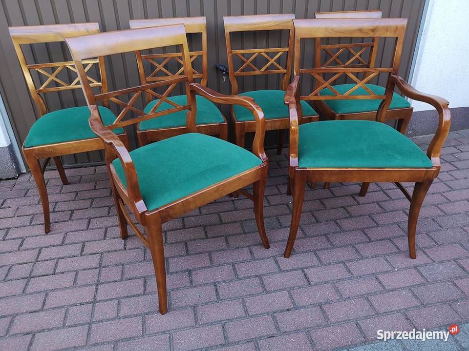 KrzesłaFotele 6 Komplet ARTDECO Biedermeier wielkopolskie Swarzędz