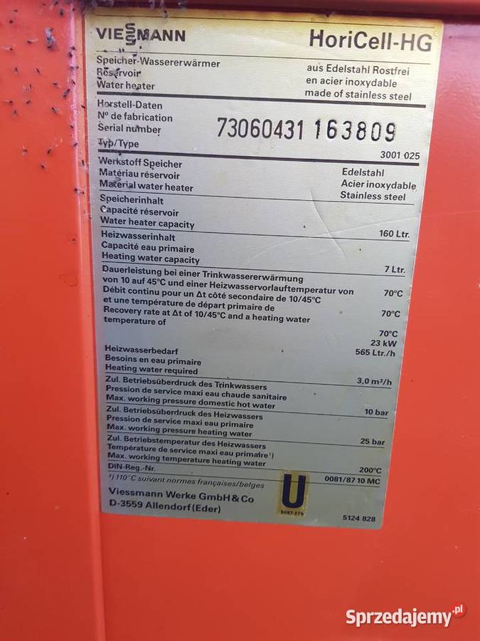 Bojler Viessmann hoicell 160l ocieplany Hydraulika i armatura Hydraulika i armatura Koźmin