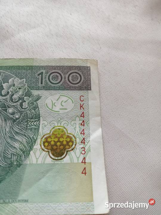 Banknot 100zl CK4444344 Wieliczka