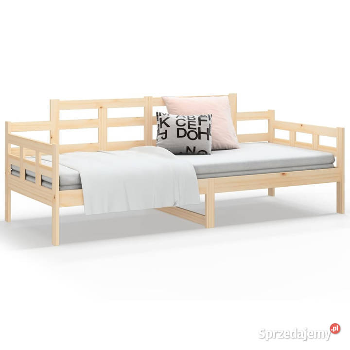 Łóżko dzienne lite drewno sosnowe 90x200 Łóżka