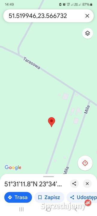 Jezioro Białe Okuninka Włodawa utwardzona Orchówek