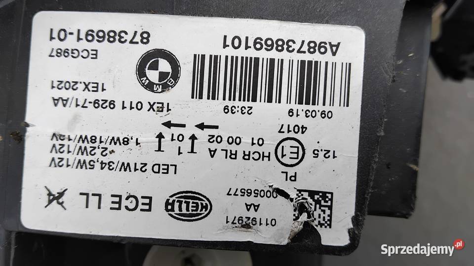 BMW 1 F20 F21 LIFT reflektor FULL LED ORG EU lewe Mielec