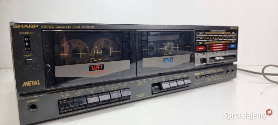 sharp RT W500 Stereo Cassette Deck magnetofon Międzychód