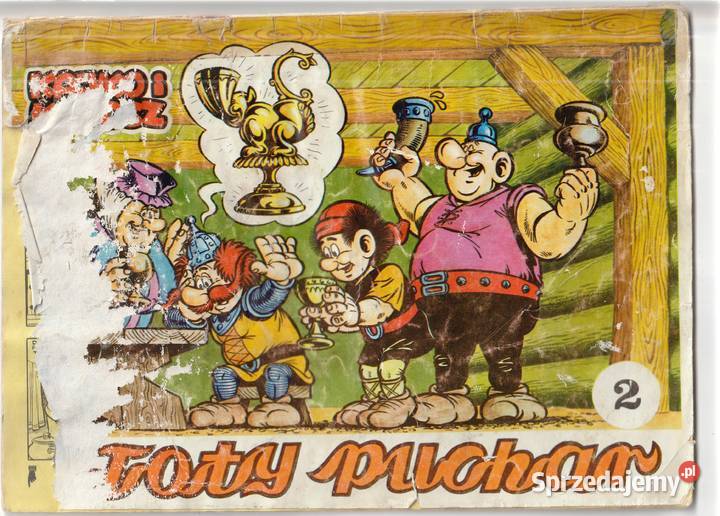 Komiks ma zniszczoną okladkę jest lekko zalany i Pruszków