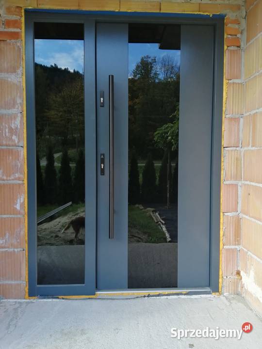 Drzwi Zewnętrzne Wejściowe Drewniane CZARNA Lublin sprzedam