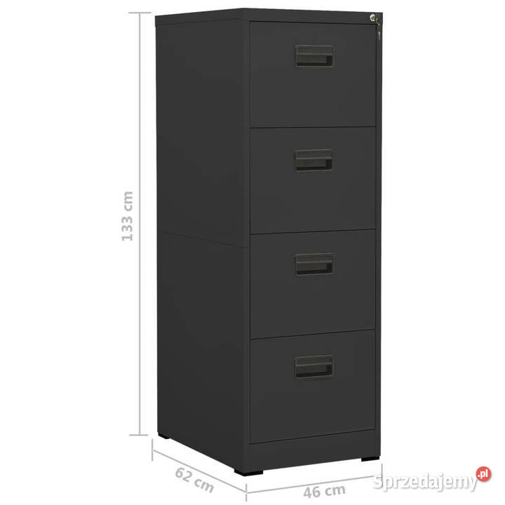 Szafka kartotekowa antracytowa 46x62x133 stalowa mazowieckie Warszawa sprzedam