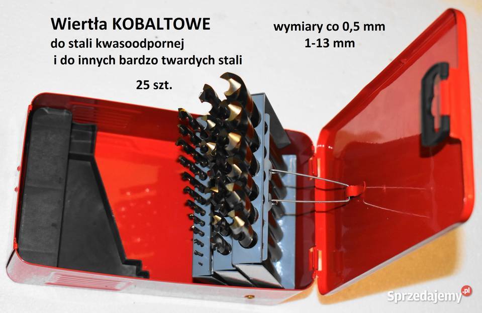 Wiertła KOBALTOWE do stali nierdzewnej i twardej wielkopolskie Poznań