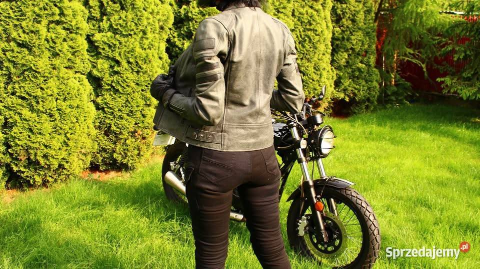 Kurtka motocyklowa damska Seca Hornet ii retro Kurtki i płaszcze Moda i Styl Biała Podlaska
