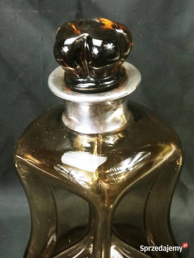 Karafka Klepsydra Srebro 830S szkło Szwecja Nowa Sól