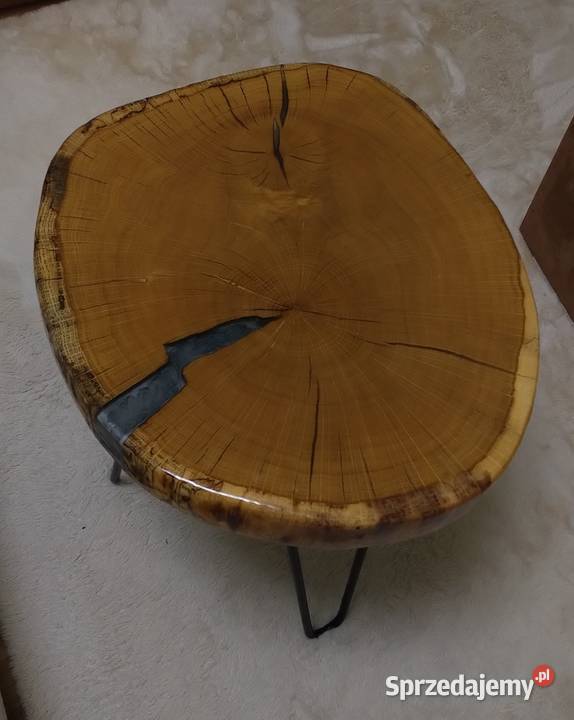 Stolik kawowy drewniany żywica Lublin