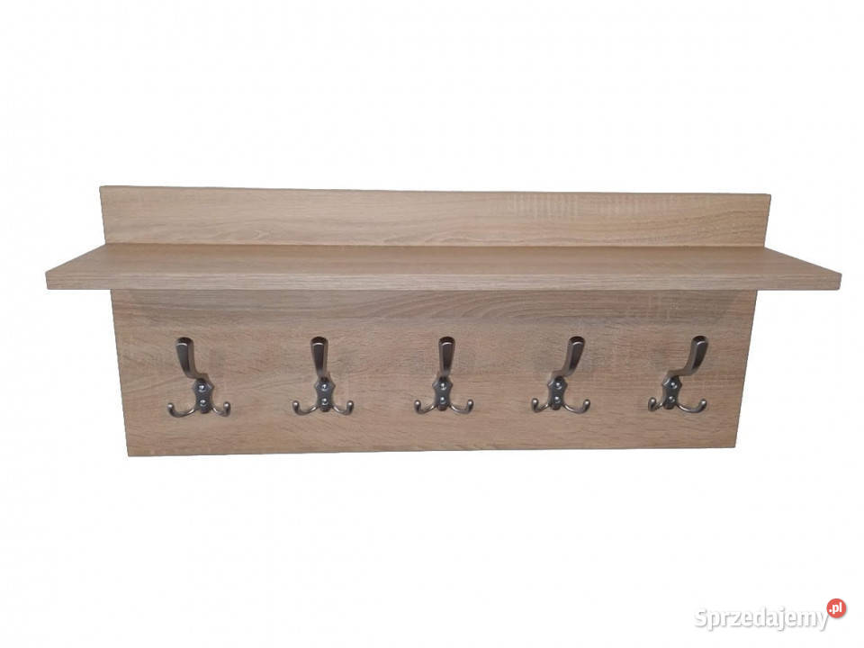 Wieszak z półką 80 cm Dąb Sonoma