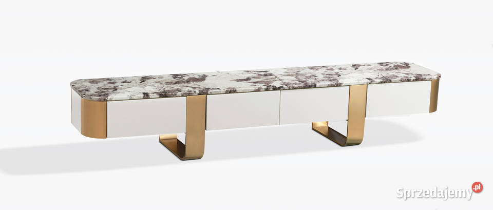 Komoda RTV biała szafka pod telewizor Sofia Golkowice