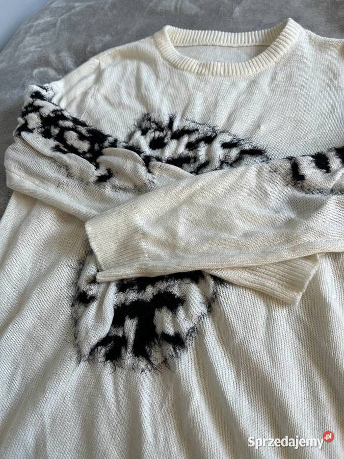 Sweter beżowy kremowy Swetry i golfy