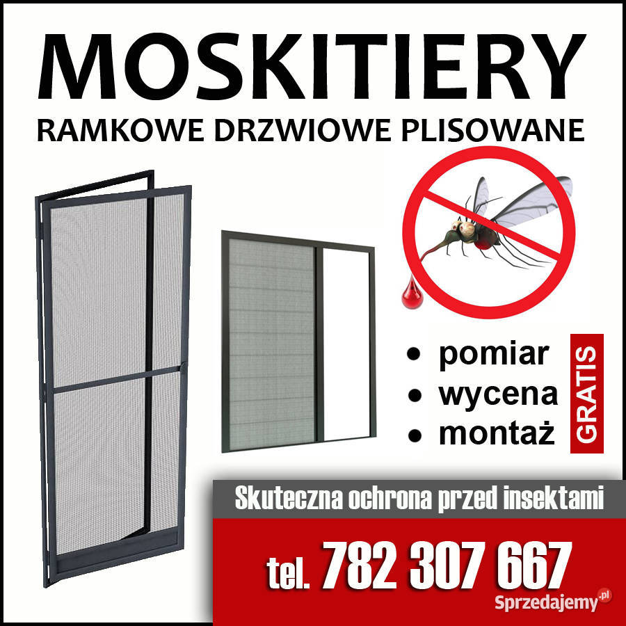Moskitiera plisowana przesuwana Drzwi i okna Leszno