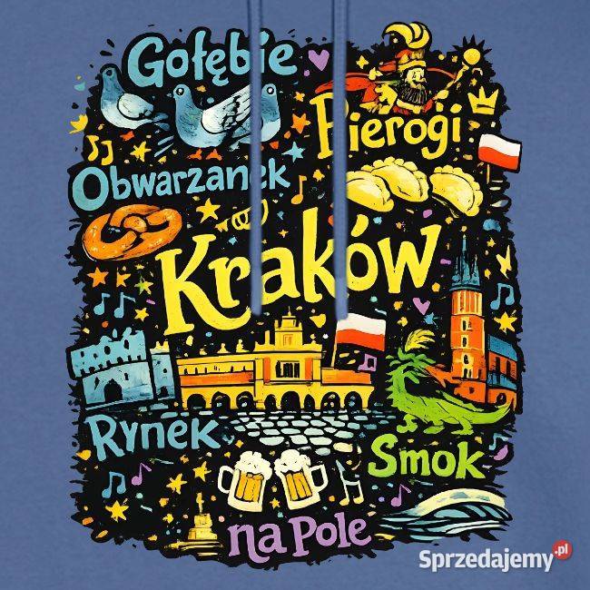 Ekologiczna męska bluza z kapturem Premium Kraków