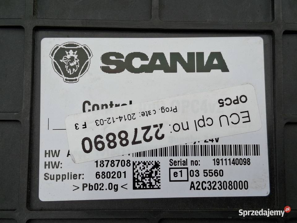 SCANIA STEROWNIK SKRZYNI RETARDERA OPC5 KOMPUTER ciężarowe sprzedam